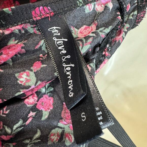 For Love and & Lemons X Victoria's Secret Melrose Black Floral Lace Mini Dress S - Picture 14 of 16